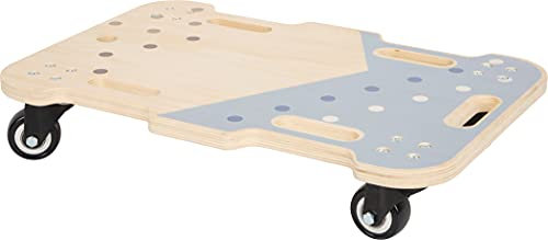 small foot Rollbrett Adventure aus Holz, Kindersport ab 3 Jahren, mit Haltegriffen und Umlenkrollen, Art. 12244