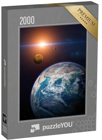 puzzleYOU: Puzzle 2000 Teile „Erde, Venus, Merkur: NASA-Bildmaterial“ – aus der Puzzle-Kollektion Planeten