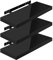 WOLTU Étagère Murale Lot de 3, Étagères Flottantes, pour Livres, CD DVD, en Panneau de Bois d'Ingénierie, 60x22,9x3,8cm, Noir, RG9478sz-3