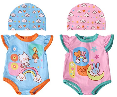 Diealles Shine 2er-Pack Puppenkleidung 35-43CM für New Born Baby Puppen, Puppenzubehör Puppenkleider für 14-17 Zoll Baby Puppen