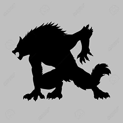 myrockshirt Werwolf 15 cm Wolf Wölfe Aufkleber Autoaufkleber Sticker Decal