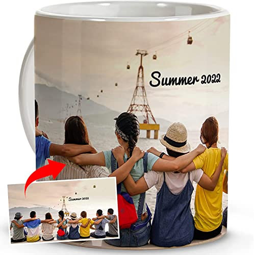Pack 2 Tazas Personalizadas con Foto y Texto. Tazas Desayuno Personalizadas. Regalos Originales Personalizados con Foto. Regalos para Tu Novio. Tazas Personalizables. Pack Regalo Mujer Personalizado.