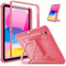FINTIE Custodia per iPad (A16) 11ª/10ª Generazione (2025/2022) con Portapenne - [Tuatara Magic Ring] 360 Gradi di Girevole Stand Cover Antiurto Robusto Protettivo Case con Proteggi Schermo, (Rosa)