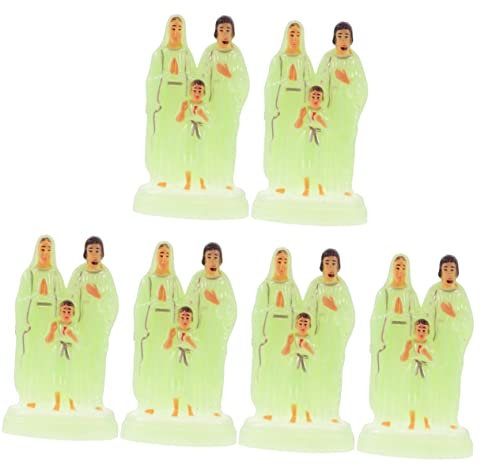 Garneck 6 STK Leuchtendes Ornament Für Zu Hause Jesus Maria Josef Figur Religiöse Familienskulptur Krippenfiguren Jesus Stehende Statuen Jesus-Statue Baby Haushalt Plastik Tischdekoration