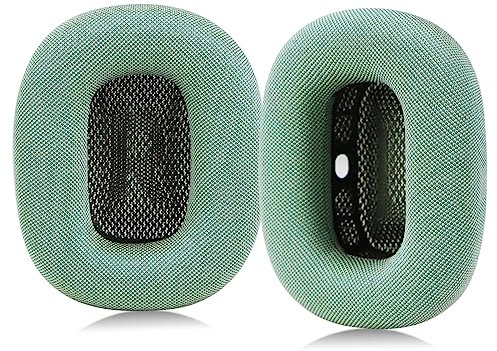 Sinowo Verbesserte Ohrpolster für Apple AirPods Max Kopfhörer, Netzgewebe, Ersatz-Ohrpolster mit Memory-Schaum und Magnet, näher am Original (grün)