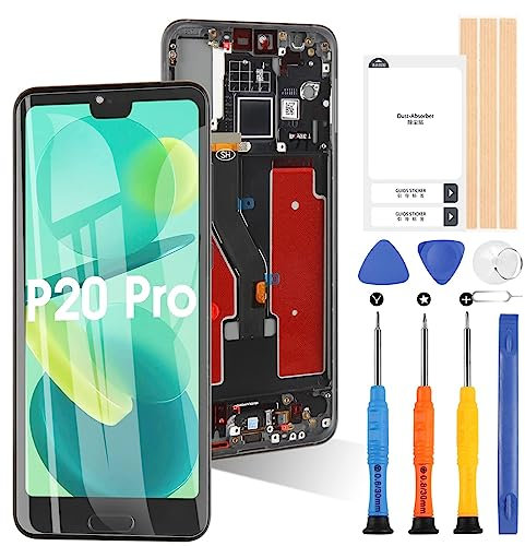 ARSSLY Pantalla LCD para Huawei P20 PRO CLT-L09 CLT-L29 6,1 Reemplazo con marco, CLT-L09 CLT-L29 Pantalla táctil Asamblea de Cristal Digitalizador con Kit de reparación
