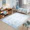 TAPISO Emma Teppich Waschbar bei 30 Grad Blau Weiß Sterne Dreieck bedruckter Kinderteppich Antirutsch Kinderzimmer Jugendzimmer Modern ÖKO-TEX 120 x 170 cm