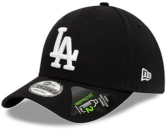 New Era Los Angeles Dodgers Baseball Cap 9Forty Strapback Repreve Hut Kappe LA-Logo gebogener Schirm schwarz - One-Size