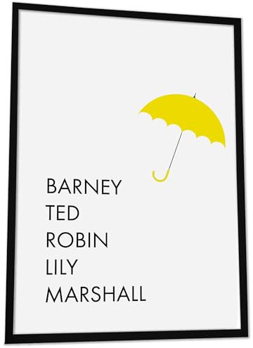 JUHMI How I Met Your Mother Poster Film Namen - Aesthetic Room Decor/Zimmer Deko Aesthetic - Vintage Fan Wanddeko Wohnzimmer Schlafzimmer Küche Badezimmer - A4 (21x29,7cm) Ohne Rahmen