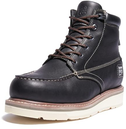 Timberland PRO Gridworks - Stivali da lavoro da uomo, impermeabili, con punta morbida, 15,2 cm, Nero-2024 Nuovo, 12 US