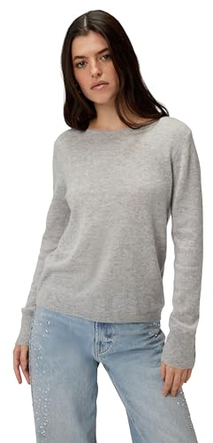 Caroll Pull Femme 100% Cachemire Encolure Bateau Gris Perle L