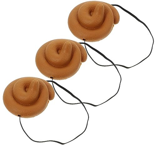 CIYODO 3 Stücke Witzige Simulierte Kot Hut Neuheit Karneval Party Hut Für Dress-up Cosplay Kopfbedeckung