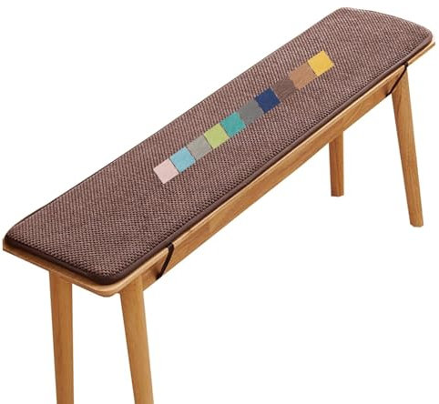Stuhlkissen Balkon, Rutschfestes Bankkissen Outdoor, Bankauflage, Sitzkissen Auto, Sitzpolster Indoor, Gartenbank Kissen Sitzauflage Bank für Garten Terrasse Schaukel BüRostuhl(Coffee e,200x45 cm 79x1