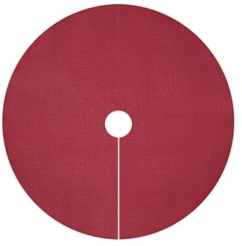 tiosggd Roter Jute-Baumrock, 91,4 cm, Leinen, einfarbig, Sommer-Baumrock, rustikaler Bauernhaus-roter Boho-Weihnachtsschmuck, Ornamente, Weihnachten, Herbst, Hochzeit, Baummatte