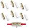 LNGJIN 6 morsettiera ad alte prestazioni, 1000 V/100 A, cavo in ottone, blocco a morsetto, cavo con guscio isolante, per filo da 2,5 – 16 mm², morsetti per filo di testa