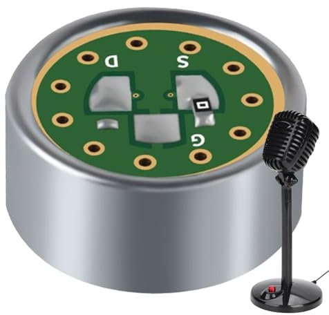 mivceklw Dynamic Microfono Cartridges, Microfono Sound Head Part, 14 mm Unidirectional Sensitive Sound Mic Cartridge, Electret Condenser for Live Performances, Studio Recording, 1 pezzo