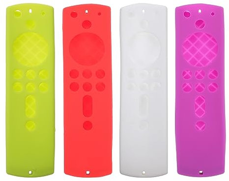 Uonlytech 4 Pièces Housse de Télécommande TV Silicone Lot de Compatible avec Stick Protection et Facile Aux Boutons Aléatoire Couleur Aléatoire