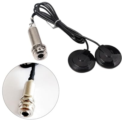 TOYZFRIENDY Dual Sendor Humbucker Gitarren tonabnehmer Komplett Abgeschirmt Geräuscharm Aktiv mit Endpin Preamp Einfache Montage Ersatz für Akustische Gitarren und Saiteninstrumente