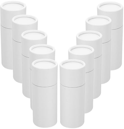 DECORNIJIA 10 Stück Weiße Runde Zylinder aus Papier 20ml mit Deckel Tragbare Teeverpackung Schützendes Design für Büro und Geschäftsgeschenke