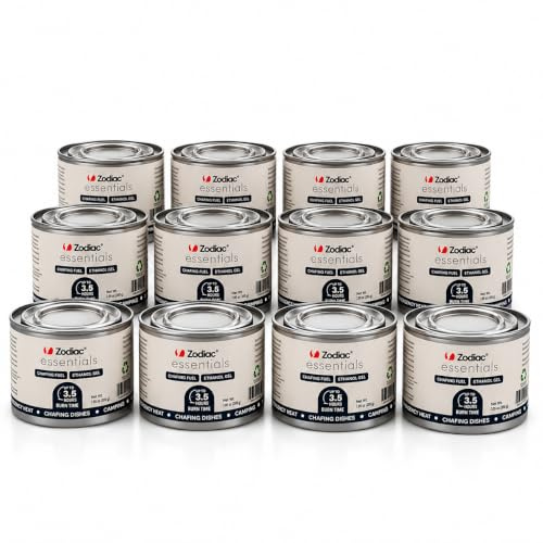 Chafing Gel Fuel – 12 Pack | Long Burning Heat Fuel for Chafing Dishes, Buffet Warmers & Catering Use | Clean Burning Flame