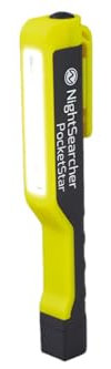 NightSearcher PocketStar 150 Lumens LED Pocket Inspection Lamp, Magnetic Clip, AAA Battery Powered Cordless LED Inspection Light for Mechanics