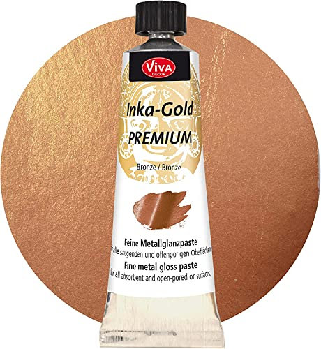 Viva Decor Inka Gold Premium 40g – Bronze – Wischmetall und Gilding Wax für Glanzeffekte auf Holz, Leinwand, Ton und Beton, schnell trocknend, ideal für Patina-Effekte und DIY-Projekte