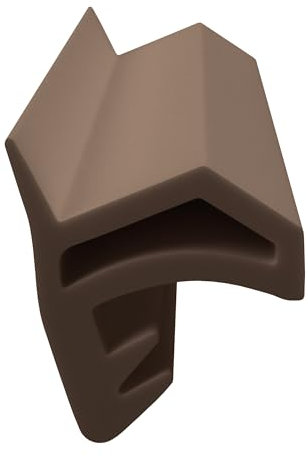 DIWARO® Zimmertür-Dichtung ZT032 | weiß oder braun | 5 lfm für Zimmertüren und Innentüren. Zum Schallschutz und abdichten der Tür. Bestehend aus TPE (Thermoplastischen Elastomer) (braun)