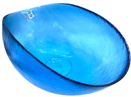 YALOS Murano Collection Happy Fruit Cup Ø 310 x 200 mm Murano Glass Made in Italy Colour Light Blue