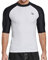 baleaf UV Shirt Herren Wasser UPF 50+ Kurzarm Rashguard Herren Schwimmshirt Rash Vest für Schwimmen Tauchen Weiß/Schwarz L