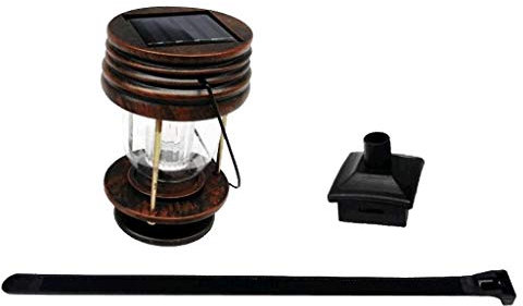 Fenteer Solarlampe Solarleuchte mit Balkonhalter, Automatischer Sensor, für Balkon/Zaun / / Terrasse Beleuchtung, einfach instaliert, Warmweiß
