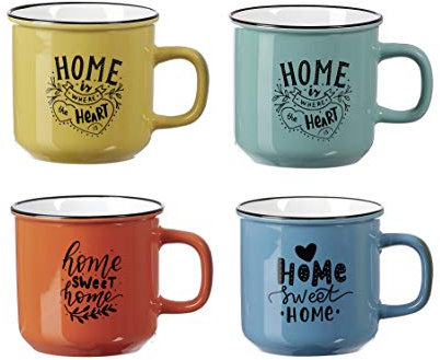 Ritzenhoff & Breker Kaffee-Serie Home Größe 4er Set Kaffeebecher 420 ml Home