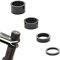 CCUCKY 4 Stück Fahrrad Ahead Vorbau Carbon Spacer für 1 1/8 Zoll MTB, Rennräder, 4 Größen, 5/10/15/20 mm