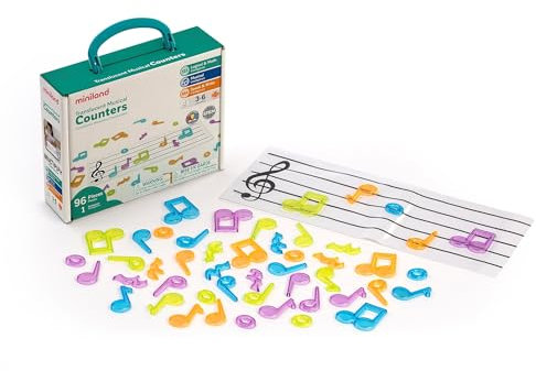 Miniland Translucent Musical COUNTERS, durchsichtige Musikzähler für den Leuchttisch