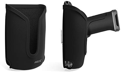 Agoz Barcode-Scanner-Holster für Zebra TC75x, TC75, TC70x, TC70, TC72, TC77, M60, MC67, passend für Handgriff, robuste Tragetasche, Abdeckung mit Metallclip und Gürtelschlaufen