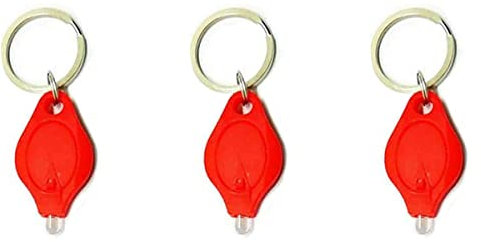 MACHSWON 3 mini llaveros linternas, con luz UV, comprobador de dinero, con luz LED, detector de dinero, llavero, linterna, color rojo