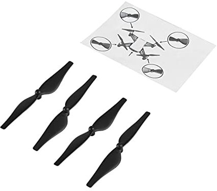 plplaaoo 4-teilige Propeller für DJI Tello, geräuscharm, Ersatzblätter, Quadcopter-Zubehör, Ersatz-Schnellspanner für DJI Tello, Mini-Drohne mit Vier Achsen Exklusive Schrauben(Schwarz)
