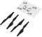 plplaaoo 4-teilige Propeller für DJI Tello, geräuscharm, Ersatzblätter, Quadcopter-Zubehör, Ersatz-Schnellspanner für DJI Tello, Mini-Drohne mit Vier Achsen Exklusive Schrauben(Schwarz)