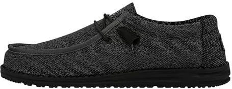 HEYDUDE Wally Sox Herren - Slip on Schuhe - Mokassin Stil, Micro Total Black, 48