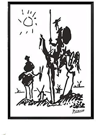Moderne abstrakte Malerei Leinwand Kunstdruck Pablo Picasso Gemälde Don Quijote Banksy Poster Wandbilder für Wohnzimmer 20x30cm rahmenlos