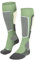 FALKE Damen Skisocken SK2 Intermediate Wool W KH Wolle Funktionsmaterial warm dick 1 Paar, Grün (Quiet Green 7378), 39-40