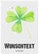 Mr. & Mrs. Panda Personalisierte Postkarte Blume Kleeblatt - Personalisierte Geschenke, Postkarte mit Namen, Blumen, Postkarte personalisierbar,