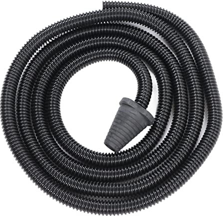 4m/13.1ft Dust Collection Hose, Power Tool Hose Dust Collector with Joint, Rubber Vacuum Hose Replacement Part for Woodworking Home Shop Vacuums