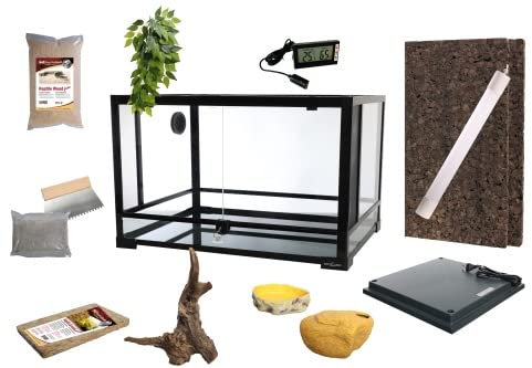 Komplettset: Für kleinere Nattern (100x50x50cm) (Änderung) Terrarium mit ReptiZoo Glas-Terrarium 91,5x46x46 cm (Wird verschickt) RK0119