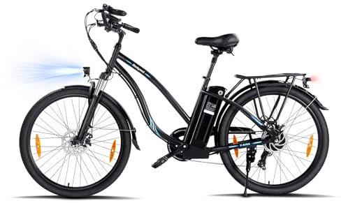 Bodywel A26 26'' City Electric Bike, Electric Bicycle with 36V 15.6Ah Removable Battery, Maximum Range of 100KM, 4.5-inch LED Display, APP Bluetooth, Mountain Electric E-Bike for Adults