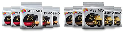 Tassimo Café Dosettes - 80 boissons L'Or Espresso Splendente (lot de 5 x 16 boissons) & Café Dosettes - 80 boissons L'Or Extra Long Intense (lot de 5 x 16 boissons)