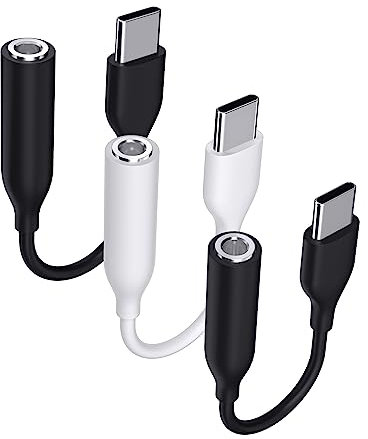 Adattatore USB C a Jack per Cuffie 3.5mm 3 PACK,Adattatore USB Type C Connettore Jack da 3,5mm per iPhone 16 15 Pro Max Samsung Galaxy A16 5G A34 A55 A35 S25 S24 S23FE A54 A53 One Plus 13 12 Pixel 9 8