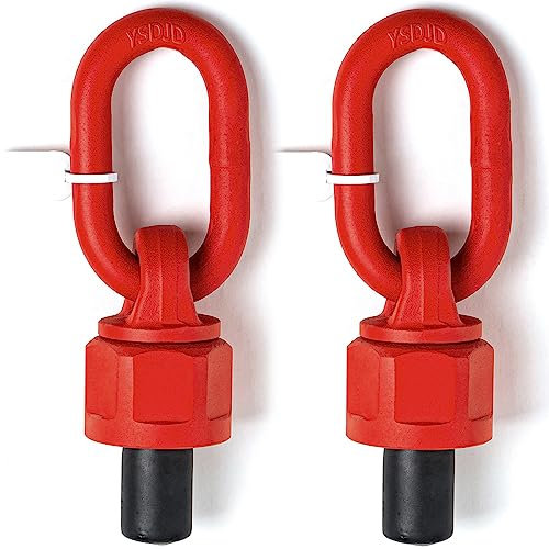 2pcs M16 x 31.8 1.12Ton-2Ton G80 Swivel Eye Bolt Alloy Steel Material 360° Rotation Hoist Ring Heavy Duty Large Carrying Capacity Eye Bolt Tensile Strength ob is 1080MPa