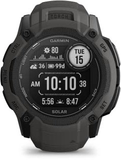 Garmin Instinct 2X Solar, Reloj Inteligente con GPS Resistente al Agua, Carga Solar, Funciones Deportivas, Pulsioximetría, Puntuación de Sueño y Notificaciones del Smartphone, Negro (Reacondicionado)