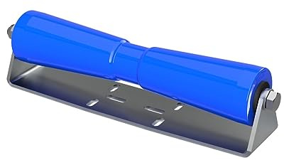 SUPROD Polyurethan Kielrolle mit Halter B Sliprolle Bootstrailer Sliphilfe verzinkt 400 mm, blau