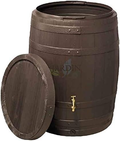 Abfalleimer 250 Liter in Holzoptik. Hergestellt aus Polyethylen mit fantastischer natürlicher Holzoptik. Durchmesser 65 cm, Höhe 93 cm.